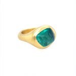 22 Karat Free Form Emerald Ring