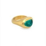 22 Karat Free Form Emerald Ring