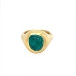 22 Karat Free Form Emerald Ring