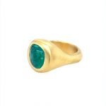 22 Karat Free Form Emerald Ring