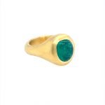 22 Karat Free Form Emerald Ring