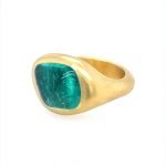 22 Karat Free Form Emerald Ring