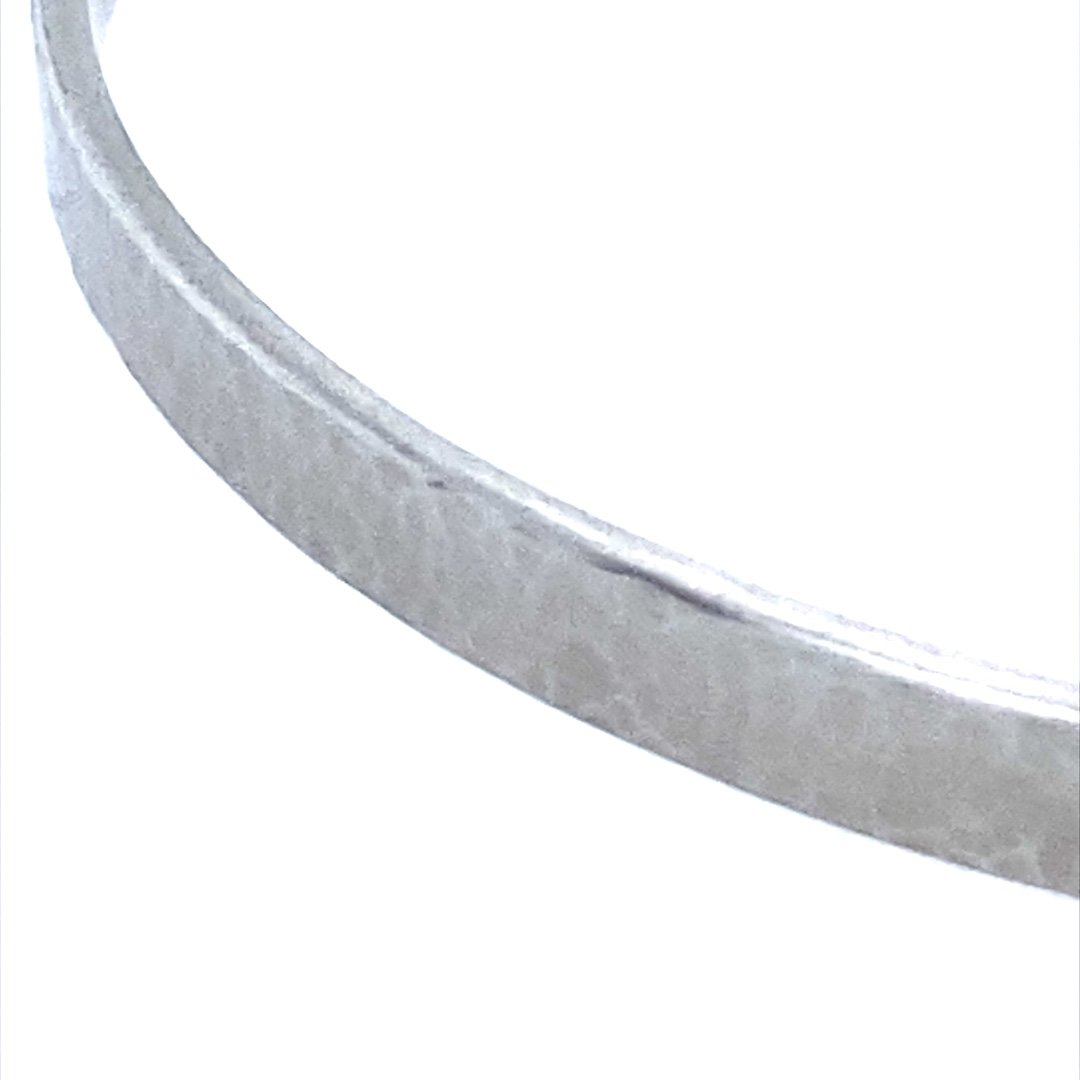 Platinum Hammered Bangle Bracelet
