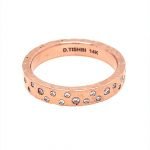 14 Karat Rose Gold Sparkling Diamond Ring