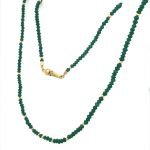 22 Karat Gold Nephrite Beads Necklace