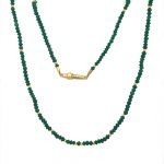 22 Karat Gold Nephrite Beads Necklace