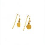 22K Gold Wrapped Arizona Turquoise Drop Earrings