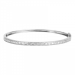 14 Karat White Gold Diamond Bangle Bracelet