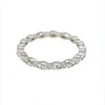 18 Karat White Gold Marquee Diamonds Eternity Ring