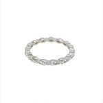 18 Karat White Gold Marquee Diamonds Eternity Ring