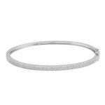 14 Karat White Gold Diamond Bangle Bracelet