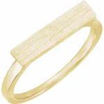 14K Yellow Rectangle Signet Ring