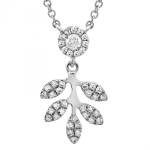 14k White Gold Diamond Necklace