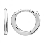 14k White Gold Eternity Mini Round Huggie Earrings