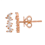 14k Rose Gold Diamond Stud Earrings