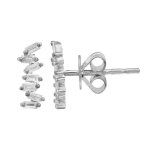 14k White Gold Diamond Stud Earrings