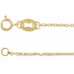 14K Yellow Diamond-Cut Cable Chain