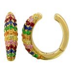 14k Yellow Gold Rainbow Earcuff