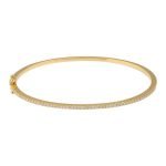 14k Yellow Gold Diamond Bangle