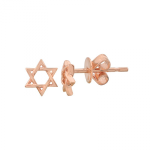 14k Rose Gold Star-of-david Stud Earrings