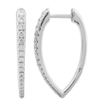 14k White Gold Diamond Earrings