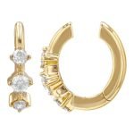 14k Yellow Gold Diamond Diamond Ear Cuff / Sold As A Single