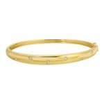 14k Yellow Gold Starry Diamond Bangle