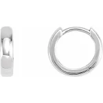 14K White Hoop Earrings