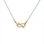 22K Gold Framed Amethyst Slice Necklace