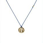 22K Gold Hammered Tree of Life Necklace