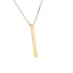 14K Yellow Gold Vertical Bar Necklace