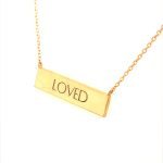 14K Yellow Gold Loved Necklace