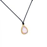 22K Gold Framed Free Form Australian Opal Necklace