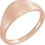 14K Rose Geometric Signet Ring