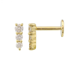 14k Yellow Gold Diamond Earrings