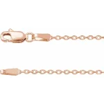 14K Rose Gold Diamond-Cut Cable Chain