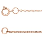 14K Rose Adjustable Diamond-Cut Cable Chain