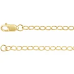 14K Yellow 2.5 mm Cable 18″ Chain