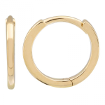 14k Yellow Gold Eternity Mini Round Huggie Earrings