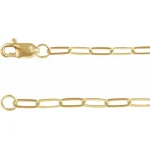 14K Yellow  Paperclip-Style Chain