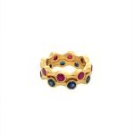 22K Gold Ruby Bubble Stacking Eternity Ring