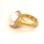 22K Gold South Sea Pearl Cocktail Ring