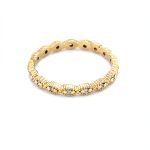 18KY Gold Ribbed Triangle Diamond Band