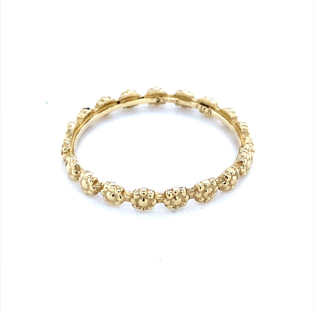 14KY Gold Flower Stacking Ring