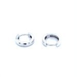 14K White Gold Huggie Earrings