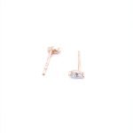 14K Rose Gold Diamond Stud Earrings