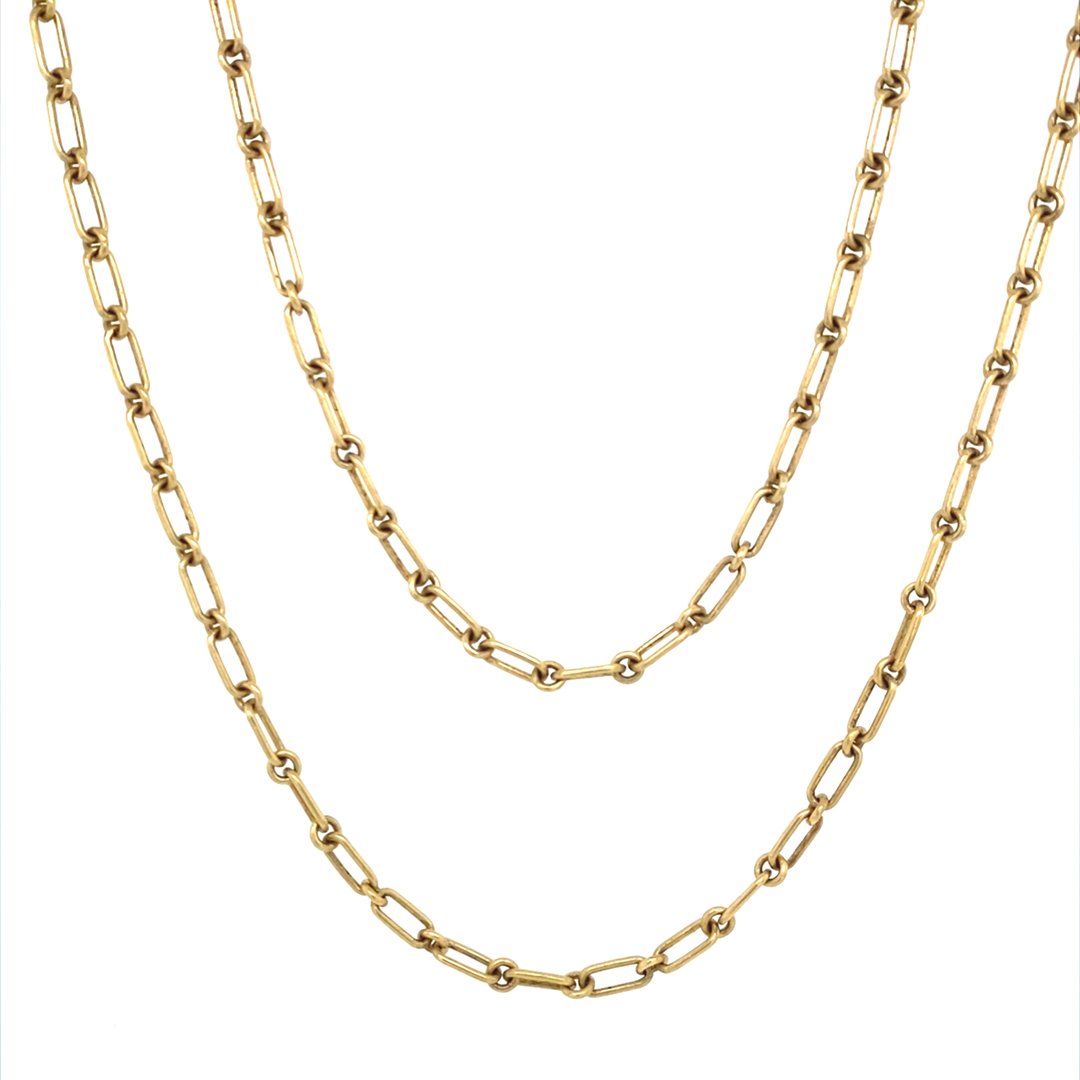 22 Karat Gold Handmade Round & Oval Links Chain