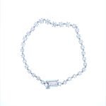 18KW Gold Graduated Diamond Line Bracelet