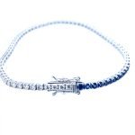 14KW Gold Diamond and Sapphire Bracelet