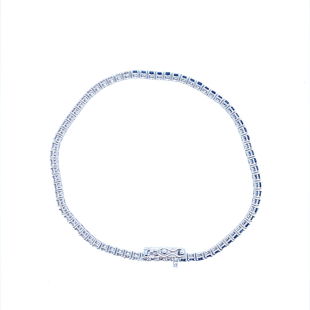 14KW Gold Diamond and Sapphire Bracelet